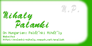 mihaly palanki business card